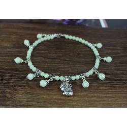 Bracciale alla caviglia con perline fosforescenti - cavigliera fosforescente