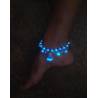Bracciale alla caviglia con perline fosforescenti - cavigliera fosforescente