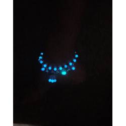 Bracciale alla caviglia con perline fosforescenti - cavigliera fosforescente