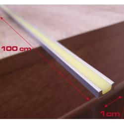 Inserto fosforescente per pavimento in alluminio 1 cm x 100 cm
