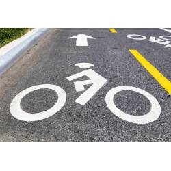 Pittura stradale bianca per strade asfaltate e piste ciclabili ST1041
