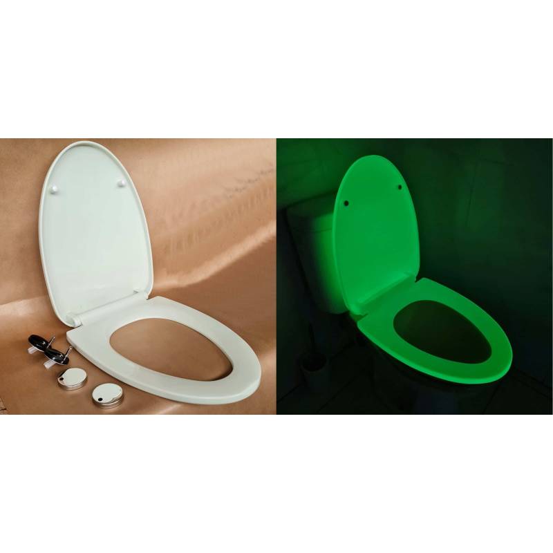 Sedile WC fosforescente