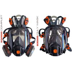 Maschera respiratoria integrale in silicone per verniciatura