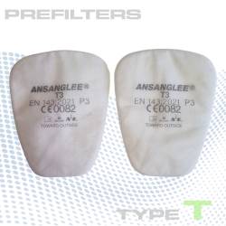 Prefiltro P3 professionale per maschera da carrozzeria e verniciatura