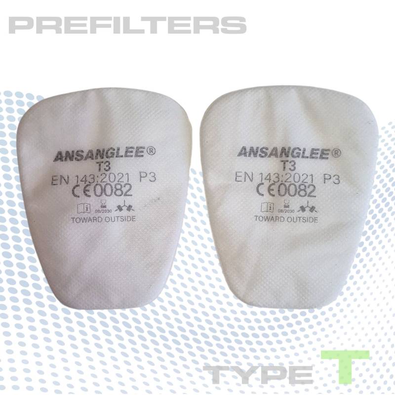 Prefiltro P3 professionale per maschera da carrozzeria e verniciatura