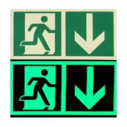cartello uscita di emergenza fotoluminescente 30 cm