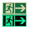 cartello uscita di emergenza fotoluminescente 30 cm