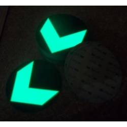 Adesivo fotoluminescente direzionale rotondo