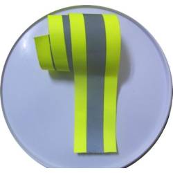 Banda da cucire retroriflettente e fluorescente 