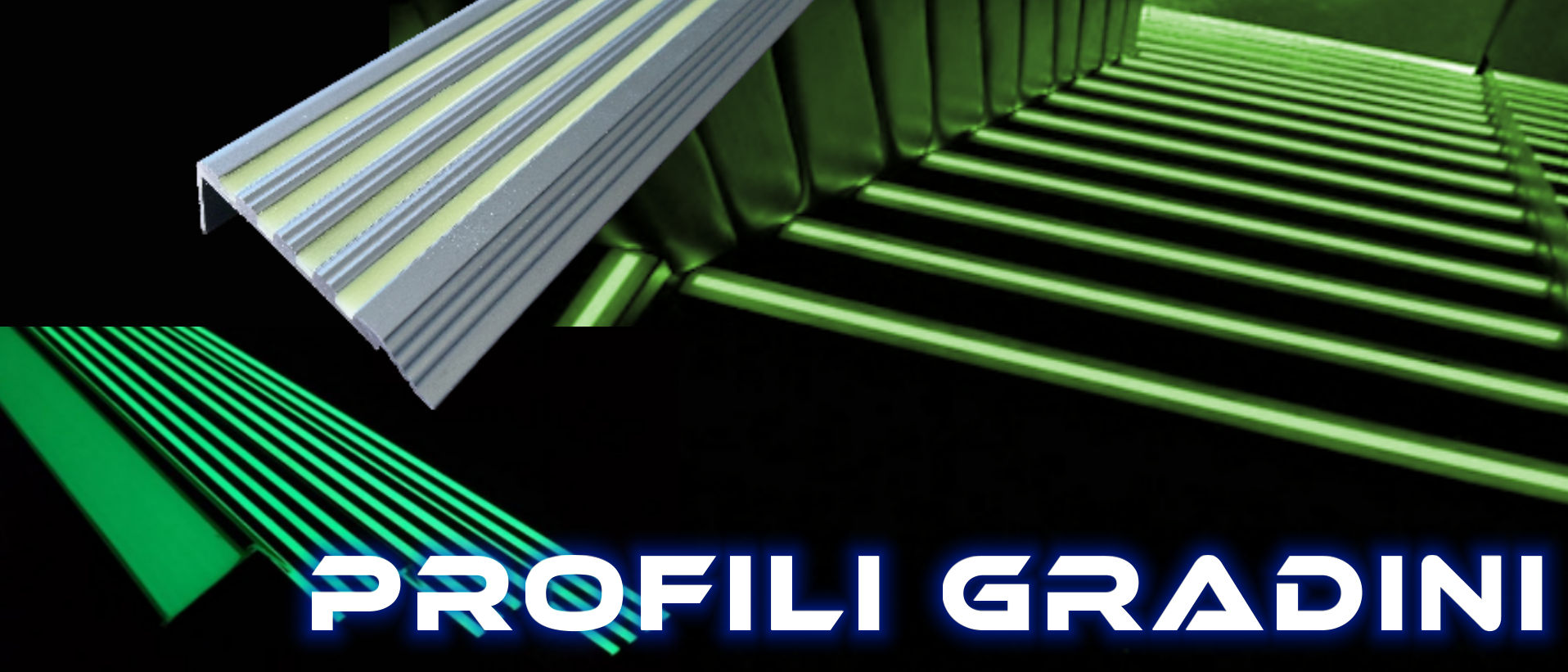 Profilo per gradini fotoluminescente